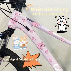 Dán Trang Trí Xe Đạp Hình Hoa Anh Đào cho Xe Đạp Đường Phố Che Khuyết Điểm