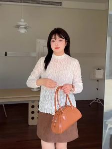 Plus Size WomenS 2025 Spring Sheer Lace Layering Top - Round Neck Mesh Underblouse (Style NS1122)