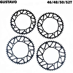 GUSTAVO 130BCD Ultralight Bicycle Chainring Narrow Wide Stars 46/48/50/52T Sprocket For Road Bike Folding Bicycle