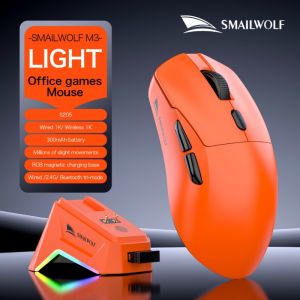 YOUYUEPIN S205 Chip Wireless Mouse M3 Tri Mode Connection 1KHz Return Rate Rechargeable Gaming Mouse With Charging Dock For FPS Office Work