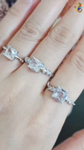 Collection Grade Clear Quartz S925 Silver Rings (4 Types to Choose)