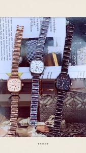 Jam Tangan Wanita Analog Quartz Casual Fashion Strap Rantai Stainless Steel