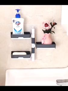 Rotating Soap Box Rack 2/3/4 Layer Thickened Wall Hanging Drain Holder Storage Bathroom Soap