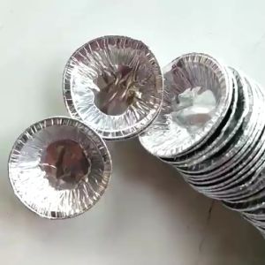 Khay giấy bạc lót nồi chiên không dầu (Set 100 cái D 7cm) đựng thực phẩm nướng đồ ăn - Gia dụng Phước Hòa