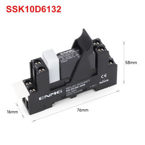 ENMG | Rơle Trạng Thái Rắn Nhỏ ENMG Loại DIN-Rail 24V 3A 4A 10A DC SSK10D6132 SSR Chuyển Đổi DC Sang AC 220V Có Đế Điều Khiển 5V 24V AC Chiếu Sáng