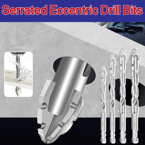 Serrated Ceramic Drill Bit With Four Edges Eccentric Drill Bits 6-12mm Drill Bits Set For Glass Ceramic Concrete Brick Drilling Tools