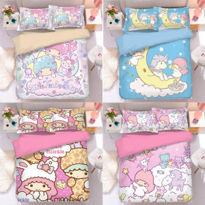 Gemini Four-Piece Cartoon Cartoon Girl Princess Style Cute Bed Sheets Quilt Cover Student Dorm Bedding