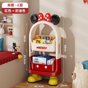 ชั้นวางของหลายชั้นเคลื่อนที่ได้สำหรับใส่ของเล่นในห้องนอน ชั้นวางของสำหรับใส่ของกินเล่นในครัว รถเข็นพับได้ จัดระเบียบในบ้าน