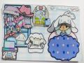 TOCA BOCA PAPER DOLL CINNAMOROLL LAMINATED WITH VELCRO. 