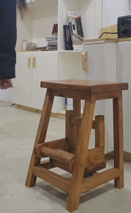 step stool stool ladder chair 2-step ladder convertible to stool fully assembled ready to use handcrafted made from solid wood
