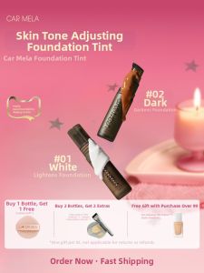 CARMELA | Color Correcting Foundation For Deep Skin Wheat Tone White Green Purple