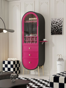 MOHUI | French Retro Style Luxurious Dining Sideboard with Wine Rack