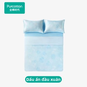 Purcotton | Bộ Đồ Chăn Drap Gối Chống Khuẩn Chống Bọ Nhà Dust Mite 100% Cotton