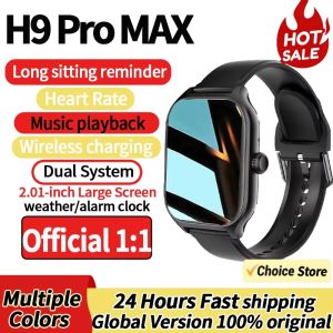 2026 New SmartWatch H9 Pro MAX 2.01-inch HD Display Bluetooth Call Message Alert GPS Sports Mode Smartwatch classic Men Womem