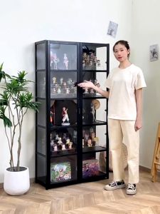 Ready stock Display cabinet Lego building block acrylic transparent imitation cosmetics Black 4L/5L42cm shelf display cabinet
