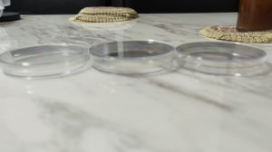 จานเพาะเชื้อแบบแก้ว (Petri Dish) ช่องเดียว 9-10cm วัสดุสูง borosilica