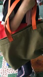 Túi đựng laptop quai da size to từ vải canvas - Bag