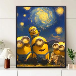 Minions Cartoon Diamond Painting Full Diamond 2024 New Arrival Kids Anime Diamond Embroidery Simple Handmade DIY Point Tile