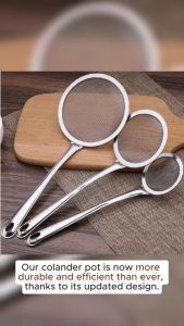 Mesh Handle Strainer Filter Scoop Colander Spoon Stainless