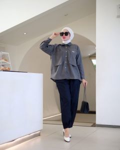 Setelan Wanita Terbaru By Chava Bahan linen rami busui friendly