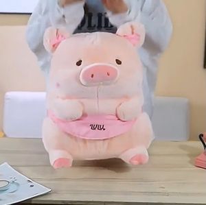 Lulu Pig in Bread in Apron Sit and Lying Mode Stuffed Toys 25cm 36cm 40cm 45cm 55cm 60cm