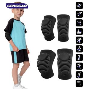 1 คู่ฟองน้ําหนาเข่า Pads แขนข้อศอก GUARD หลีกเลี่ยงการชนกีฬาป้องกัน Kneepad วอลเลย์บอลขี่จักรยานสําหรับเยาวชนเด็ก