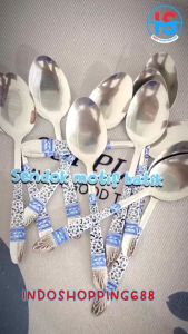 SENDOK MAKAN MOTIF BATIK 12 PCS - SENDOK GARFU BATIK - SENDOK MAKAN