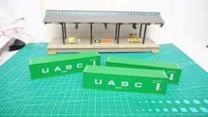 Miniature Shipping Container HO Scale 1:87 40FT Railway Train Container Model Hobby ABS Cargo Box For Collection Craft Gift 1PCS
