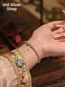 WU YUE JEWELRY | Hulu Shape Pure 999 Fine Silver Beaded Hand Chain