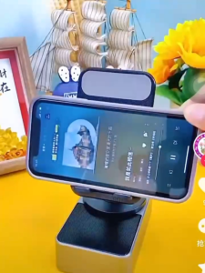 【Christmas Gift】BlueTooth Speaker With Phone Stand 5 In 1 Mobile Phone Holder 360º Rotating Phone Stand With 9D Sound Anti-Slip Base 5000mAh Power Bank