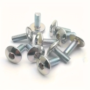 10pcs Durable Stainless Steel Hexagon Head Cap Screws for Motorcycle Wheel Hub Corrosion-Resistant Silver Fasteners for  Moto