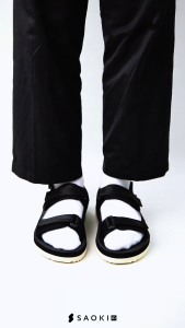 SAOKI - Sandal Kasual Hiking Pria Wanita Traveling Sendal Casual Slip On Slide Fitch Broken White