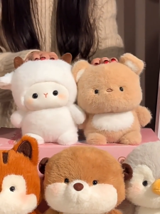 พร้อมส่งตุ๊กตาเพื่อนคู่ใจบนโต๊ะ ขนาด 16 ซมตุ๊กตาเพื่อนคู่ใจบนโต๊ะขนาดเล็กน่ารัก ช้าง แพนด้า ตุ๊กตาหมีผ้าขี้ริ้ว ตุ๊กตาสัตว์ ตกแต่งโต๊ะทำงาน ของขวัญวันเด็ก