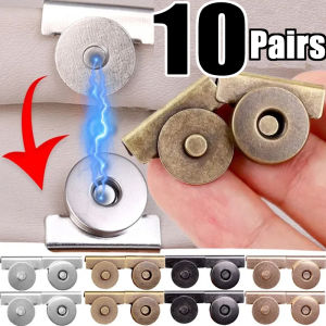 10Pairs Seamless Magnetic Button Magnet Buckle Hidden Button Snap Button For Shoulder Bag Wallet Clothes DIY Craft Accessories