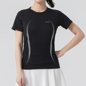 Blue Step Womens Sportswear Casual Short Sleeve T-Shirt Breathable Fitness Training Running Wear Comfortable Regular Fit round Neck