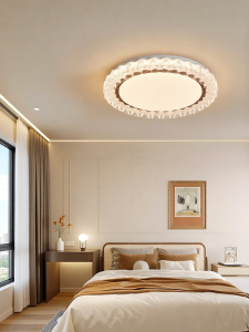 DGY | Vintage-Inspired Walnut-Toned Ceiling Light Fixture Luxurious Crystal Bedroom