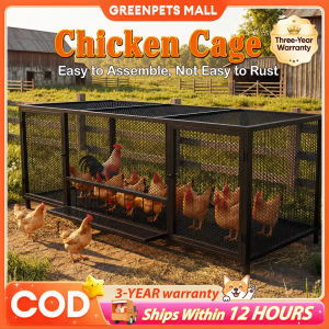 Greenpets Secure Chicken Cage chicken coop outdoor Dobleng pinto Chain Galvanized Steel Construction 48x24 Inch for Poultry Safety and Protection