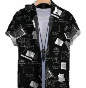 Kemeja Hawai Pria Wanita Motif Printing Abstrak Vintage Casual Shirt Lengan Pendek Retro