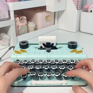 DIY Building Blocks Coffee Machine Bread Machine Typewriter Model Assembly Toys Gift 积木咖啡机面包机打字机模型小颗粒玩具摆件礼物