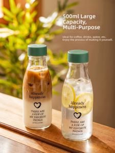 SHELI | Portable Glass Bottle Milk Cup Juice Tumbler