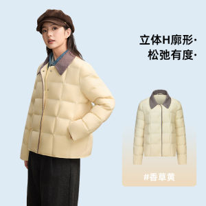 Yaloo Stylish Lightweight Short Womens down Jacket 2025 Winter New Arrival Retro Collar Small Size Coat Commute Windproof Waterproof