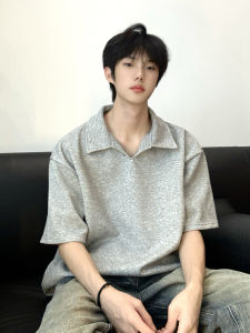 Áo Thun Polo Tay Ngắn Manba Cotton Có Nút Kim Loại Cho Nam Mùa Hè Nặng Cứng Cổ Chữ V Tay Lửng Chất Lượng Cao Vai Vừa Vặn