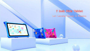 tablet kids lanyard private model Soft silicone Detachable 7 inches Toddler tablet 2GB RAM+32GB ROM Android WiFi Dual cameras Education and entertainment software Pre-installed parental control learning music baby play No sim card PRITOM