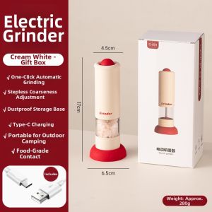 onlycook | Electric Black Pepper Sea Salt Grinder Charging