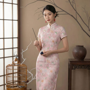 Floral Retro Style Modified Cheongsam Spring Summer