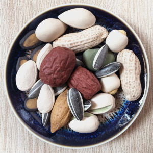 Zisha Tea Pet Tea Toy Realistic Peanuts Sunflower Seeds Lotus Seeds Red Dates Durian Apricot Almonds Lychee Pomegranate Persimmon