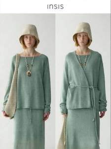 INSIS FEMME | Natural Linen Cotton Handmade Autumn Knitted Sweater