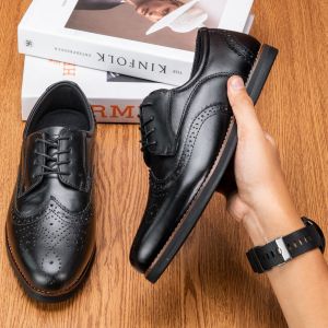 Sepatu Kulit Pria Sepatu Pantofel Formal Kerja Kantor Model Tali D32 Branded