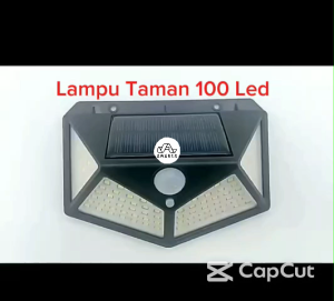 Lampu Tempel Dinding Taman 100 Led solar Tenaga surya solar sensor cahaya