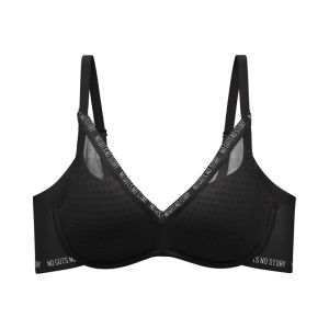 MiiOW | เสื้อชั้นในไร้ตะเข็บสำหรับผู้หญิงไซส์ใหญ่ MiiOW Catwoman เสื้อชั้นในเสริมหน้าอก ยกกระชับ ป้องกันการหย่อนคล้อย ทรงวี สไตล์เรียบง่าย